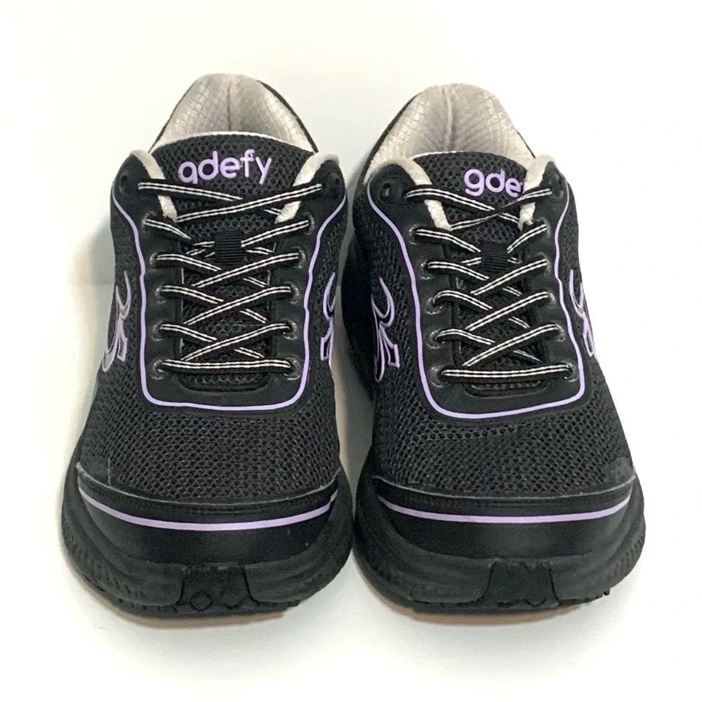Women's Black and Lilac Walking Sneakers